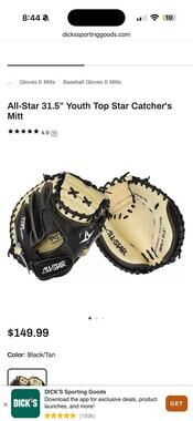 All-Star 31.5” Youth Top Star Catcher's Mitt